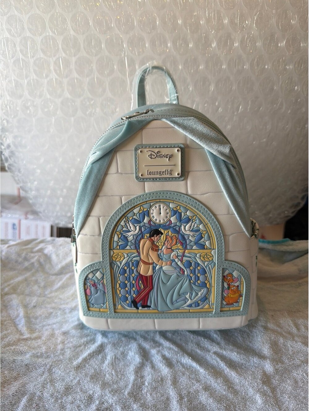 Loungefly Disney Cinderella & Princess Stained Glass Curtain Backpack NWT